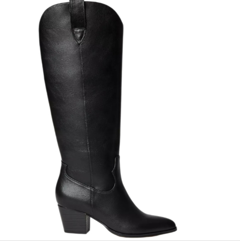 NEW! ANN TAYLOR LOFT Tall Black Western Boots 8.5.